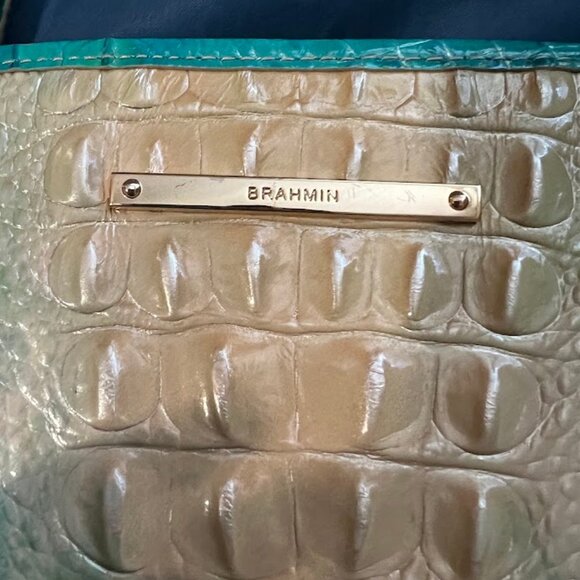 Brahmin Bag Light Blue & Tan with Dust Bag - Picture 4 of 4